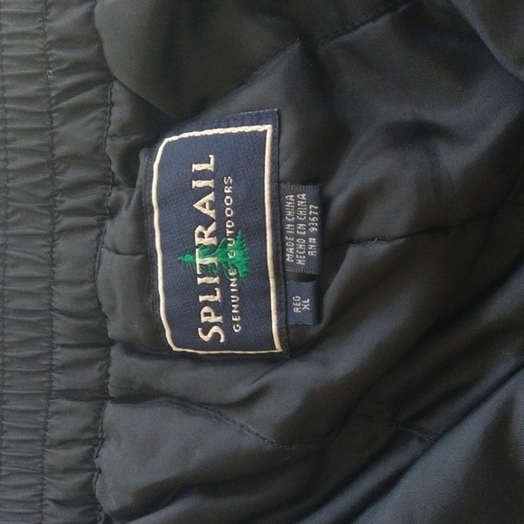 Split rail outdoors skiing hiking snow gear black pants xl zip Velcro snaps - Picture 8 of 13